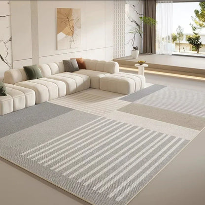 VIKAMA Simple And Light Luxury Living Room Carpet, Bedroom Anti-Slip And Anti-Stain Sofa, Coffee Table Carpet, Home Decoration