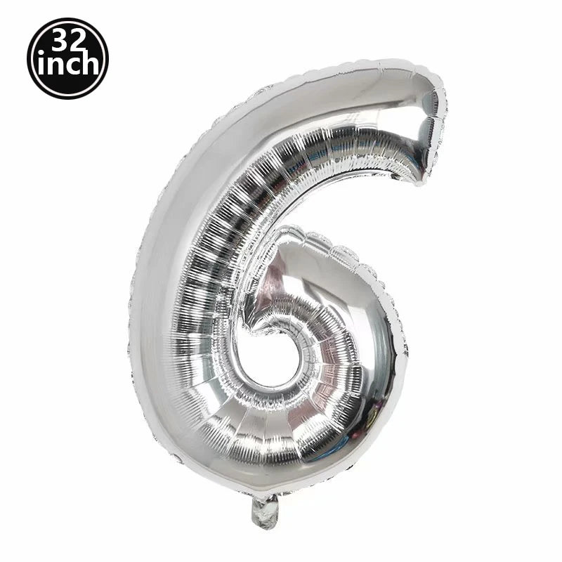 Multi Color Large Numbers 3 Balloon 32Inch 1 2 3 4 5 6 7 8 9 Birthday Ball Red Digit Bachelorette Balloons Figure Golob Balloons
