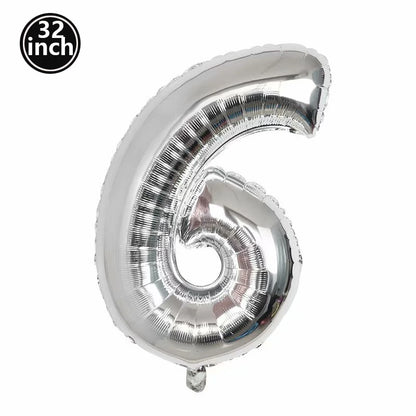 Multi Color Large Numbers 3 Balloon 32Inch 1 2 3 4 5 6 7 8 9 Birthday Ball Red Digit Bachelorette Balloons Figure Golob Balloons