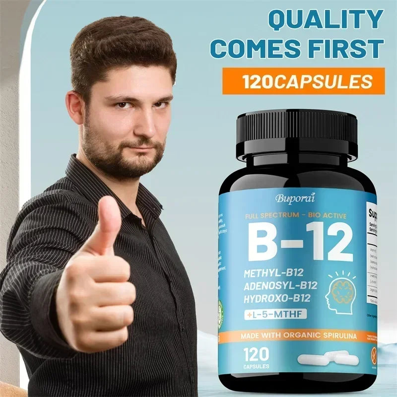 Vitamin B12 - Supports Brain Health and Energy Production, Protects The Nervous System, and Promotes Metabolic Function