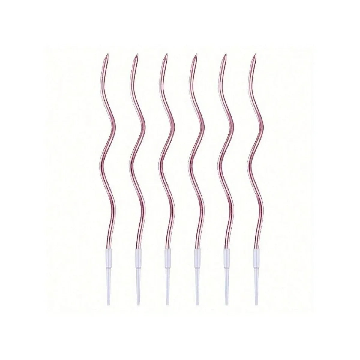 6/12/48pcs Birthday Candles Spiral Cake Candles  Long Thin Cake Candles For Wedding Party And Cake Decoration