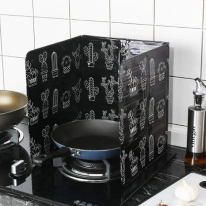 Nonstick 3 Sided Splatter Guard Splatter Guard for Frying Stove Top Metal Splatter Screens for Fine Mesh Oil Splash Guard