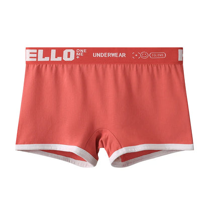 3pcs Set Womens Cotton Boyshorts 45-80kg Boxer Shorts Comfortable Underwear for Women Girl Student Breathable Soft Sexy Panties