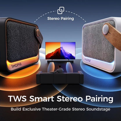 1MORE NANO Portable Bluetooth Speaker Deep Bass TWS Stereo Pairing RGB Light IP67 Outdoor Mini Sound Box 40H Playtime