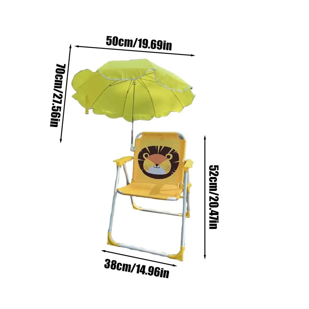 Children's Beach Chair With Umbrella Folding Lawn And Camping Chair With Summer Shade For Beach Pool Travel outdoor