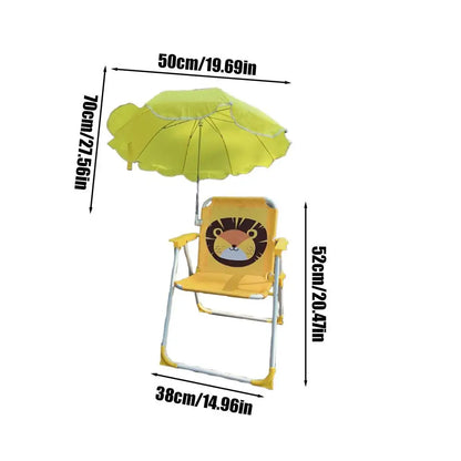 Children's Beach Chair With Umbrella Folding Lawn And Camping Chair With Summer Shade For Beach Pool Travel outdoor