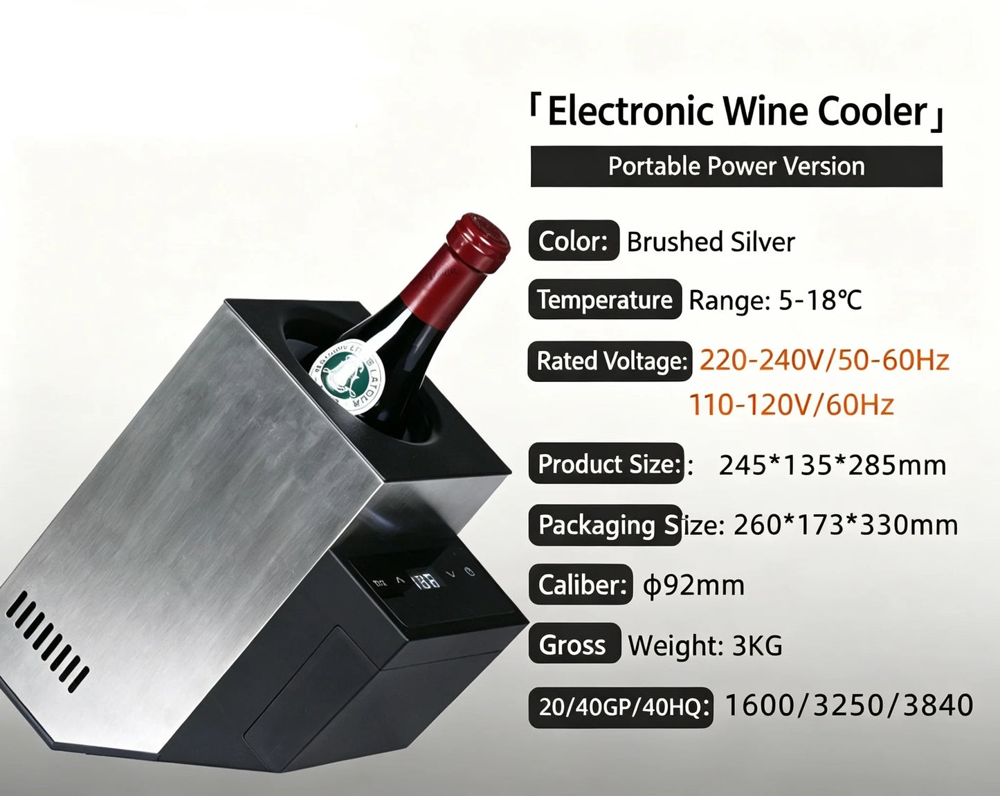 Portable House hold Wine Cooler Chiller Fast Cooling Wine Barrel Outdoor Chilling Mini Wine Box Refrigerated Barrel