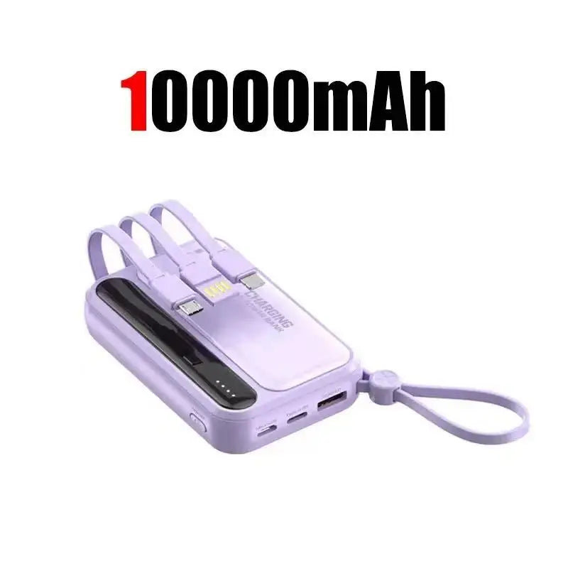 Lenovo 2026New 500000mAh 120W Super Fast Charging 4 In1 Cables Portable Power Bank Powerbank For Iphone Huawei Samsung