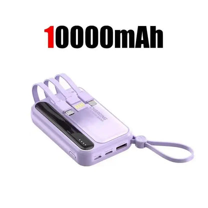 Lenovo 2026New 500000mAh 120W Super Fast Charging 4 In1 Cables Portable Power Bank Powerbank For Iphone Huawei Samsung