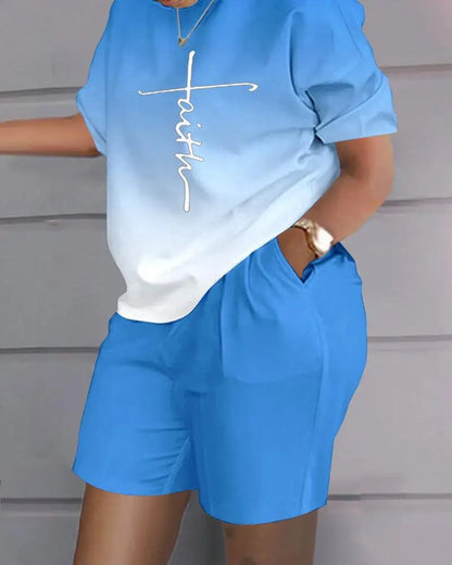 Sexy Women T-shirt Blouses 2 Piece Sets Suit Letter O-neck Backless Tops Pencil Long Pants Set Casual 2 Piece Sets Woman Clothes