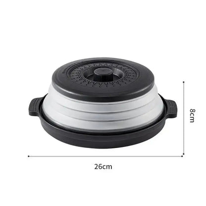[CL]Multifunction Foldable Microwave Food Splatter Cover Splash Collapsible Guard Kitchen Gadget Colander For Meal Steaming Tray