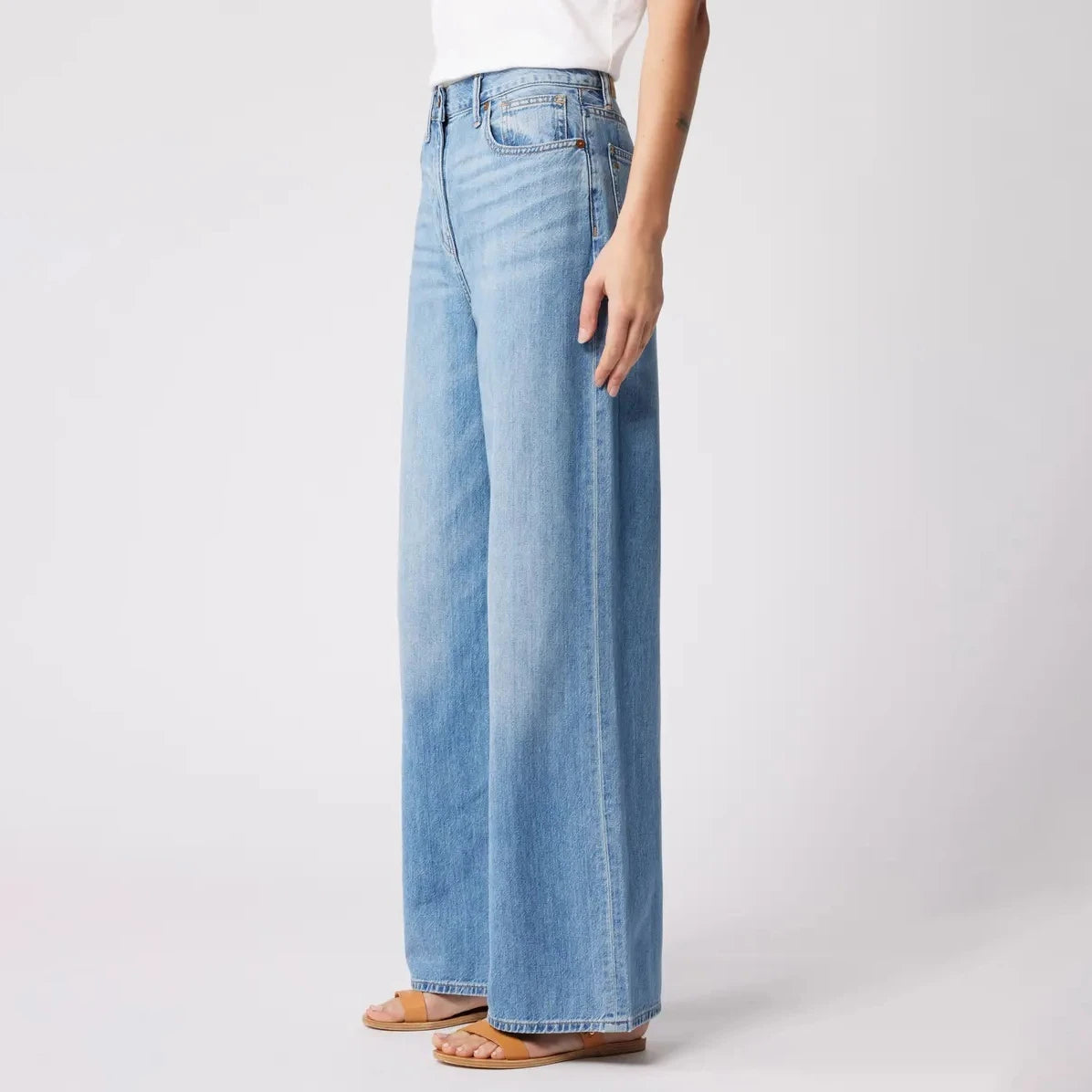 New Women's Casual Denim Jeans Straight Leg Pants with Pockets Hole Custom Embroidery Patchwork women's pants