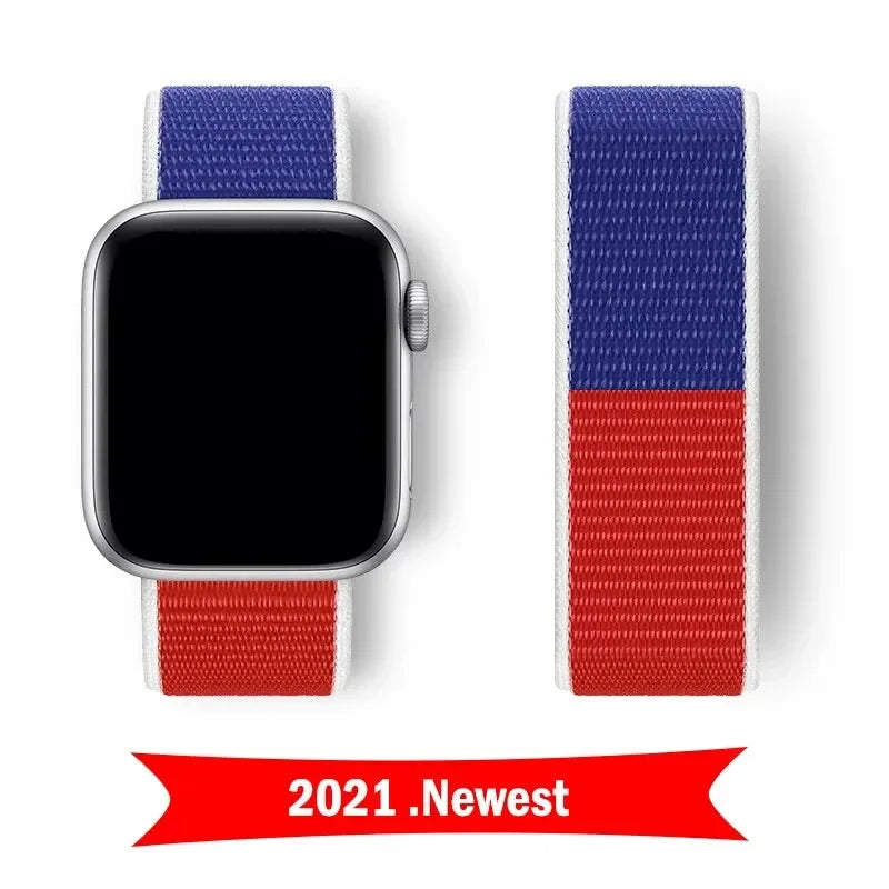 Nylon loop For Apple Watch Band Ultra-2 49mm 44mm 40mm 45mm 41mm Sport pride Bracelet iwatch Strap Series 9 8 se 7 6 5 4 3