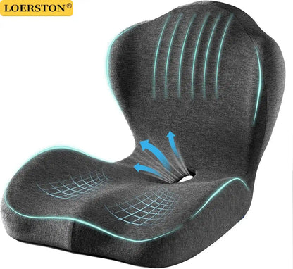 Seat Cushion for Office Chair Ergonomic Memory Foam Seat Cushion with Back Support for Stress Relief Lumbar Support Car Office