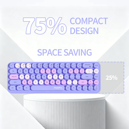 MOFii Idol Wireless Keyboard Mouse Combo, Macaron Gradient, Quiet Compact Portable Set for Laptop/Desktop Office