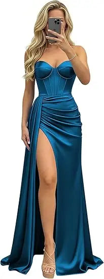 Sage Green Mermaid Prom Dresses Black Sweetheart Strapless Corset Formal Evening Party Gowns 2026 Graduation Dress Customized