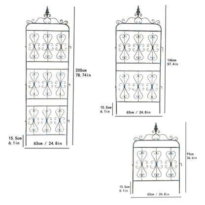 2Tier Clematis Rose Climbing Pergola Outdoor Fence Wrought Iron Plant Support Frame Outdoor Cucumber Climbing Frame