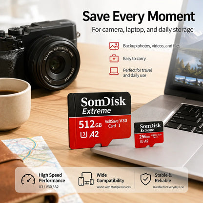 Micro TF/SD Card 512GB Large‑Capacity Memory Card 256GB 128GB SD Cards For Drone Dash Cam Tablet