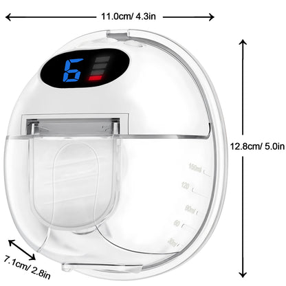 Wearable Wireless Hands Free Electric Breast Pump, New Upgraded Breast Massage Lactation Pump, BPA-Free Breastfeeding Milk Pump
