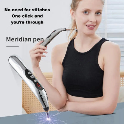 Electric Acupuncture Pen Pain Relief Biological Microelectric Pulse Pen Powerful Acupoint Massage Pen Beauty Health Care Tool