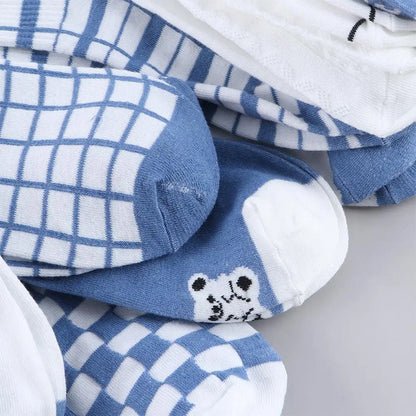 Comfortable Casual Fashion Autumn Cartoon Winter Cotton Sport Women Hosiery Middle Tube Socks Bear Socks Couple Socks