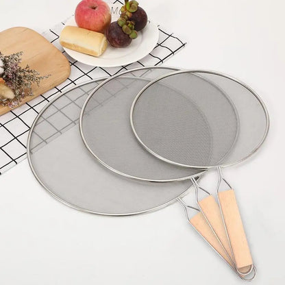 Cooking Frying Stainless Steel Anti Splatter Guard Oil Net Grease Splatter Screen Pan Mesh Guard Screen Splash Cover