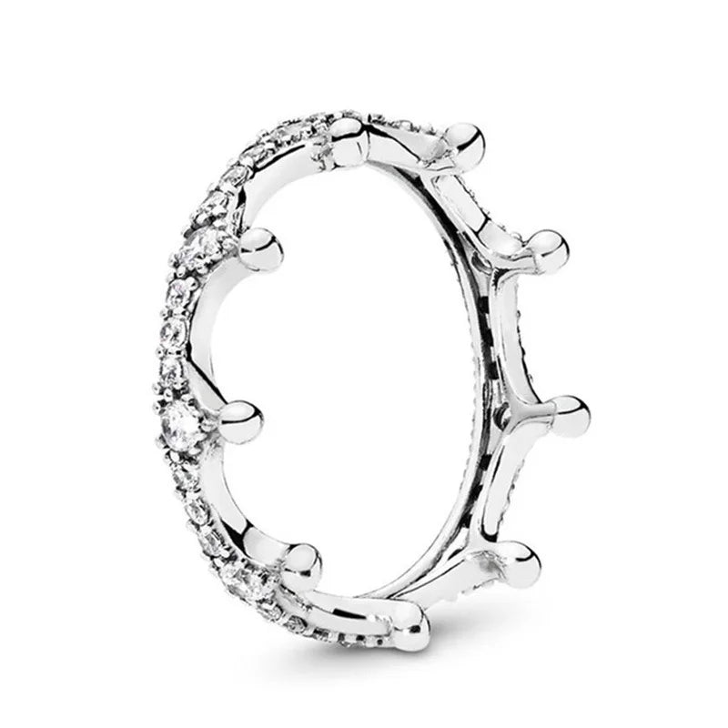 925 Sterling Silver Red Luminous firefly Heart Stone Snowflake Daisy Ring Rings Wedding Fashion Fine Jewelry For Mother Day