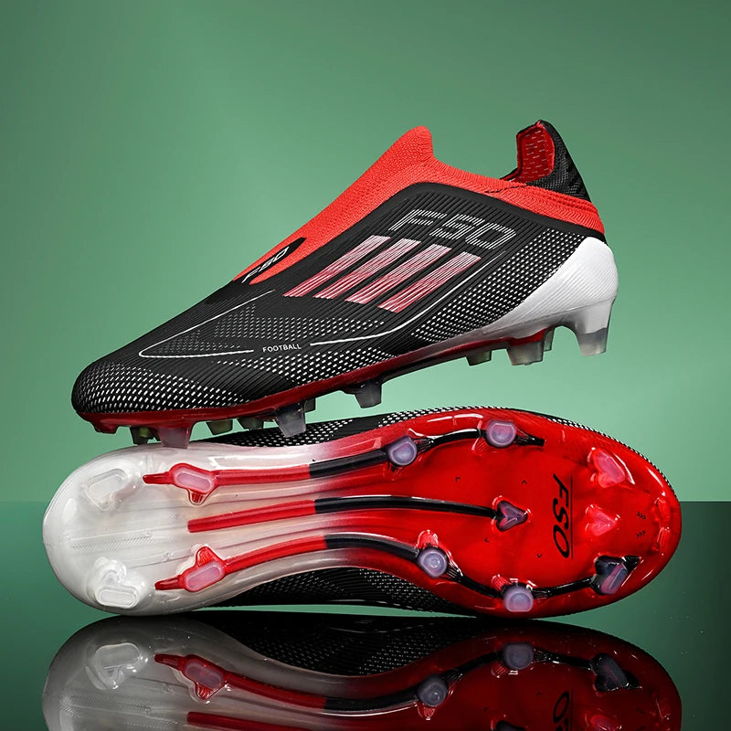 New Men Football Boots Outdoor Sport Training Soccer Shoes Match Boys Adult Cleats Breathable Non Slip Long Spikes Comfortable