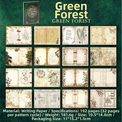 Retro 192 Sheets Diary A6 DIY Scrapbooking A6 Hardcover Notebook Century Hymn Series Journal Notebook Stationery