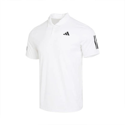 Adidas 3-Stripes Logo Half-Button Lapel Quick-Drying Short-Sleeved Polo Shirt Men's White Is2295