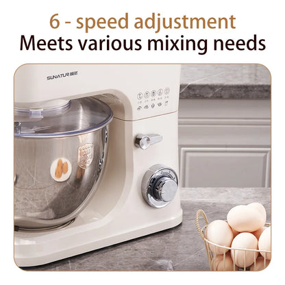SUNATUR 8L Stand Mixer Machine 2000W Electric Kitchen Blender Household Auto Dough Kneading Egg Beating Cream All-in-One Mixer