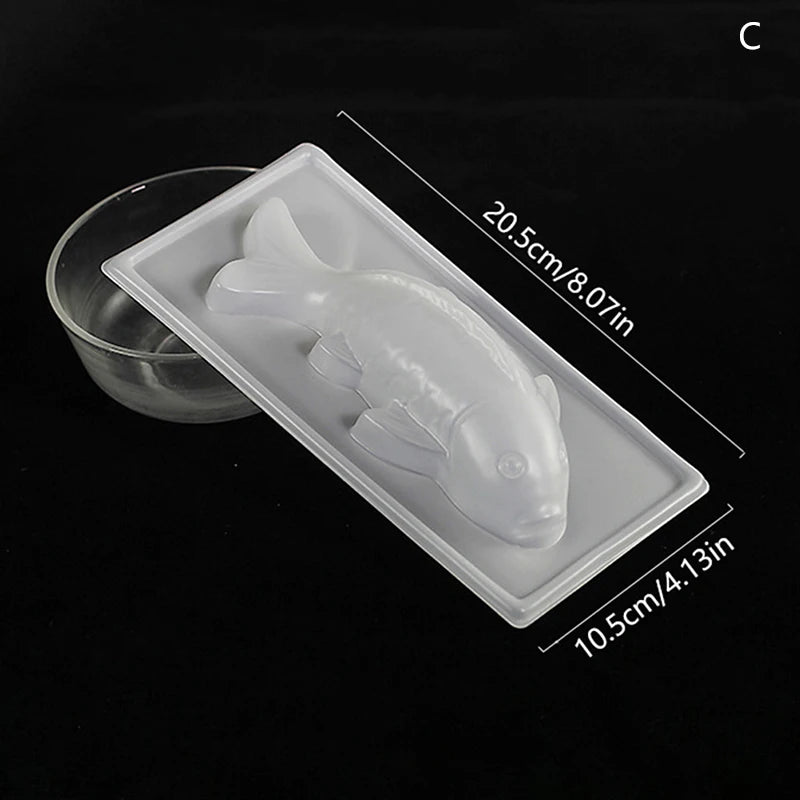 Fish Mold 3D Koi Fish Shape Plastic Cake Chocolate Jelly Mould Mold DIY Soap Handmade Sugarcraft Mold Baking Molds форма рыба