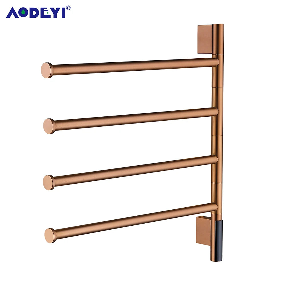 Bathroom Electric Bath Towel Warmer Heating Rotatable Dryer Shelf Rail Heated Digital Display Thermostatic Heater 110/220V