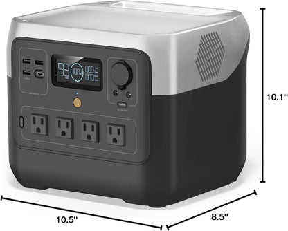 Portable Power Station RIVER 2 Pro, 768Wh LiFePO4 Battery, 70 Min Fast Charging, 4X800W (X-Boost 1600W) AC Outlets,, Customized