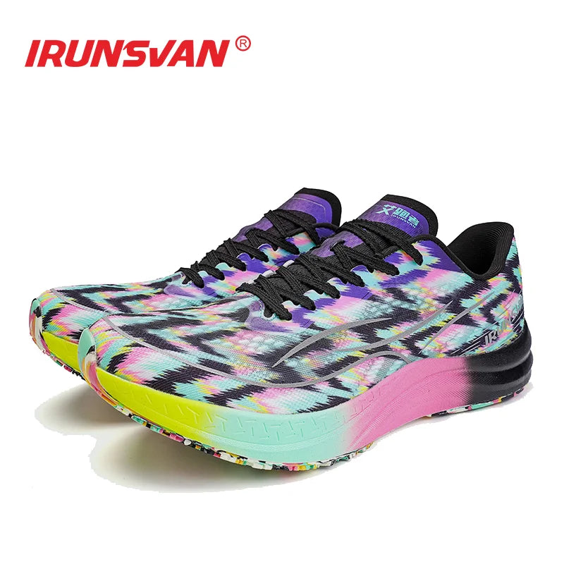 IRUNSVAN Men's sports running shoes with shock-absorbing and anti slip mesh comfortable and shock-absorbing running shoes