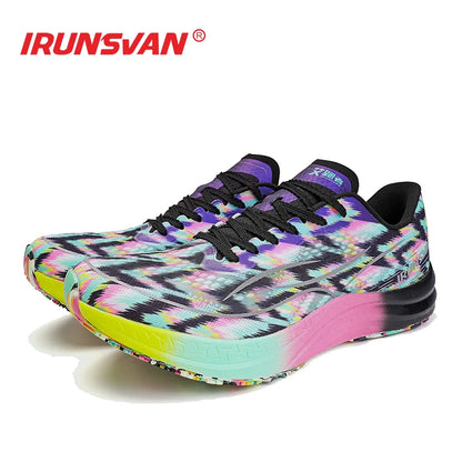 IRUNSVAN Men's sports running shoes with shock-absorbing and anti slip mesh comfortable and shock-absorbing running shoes