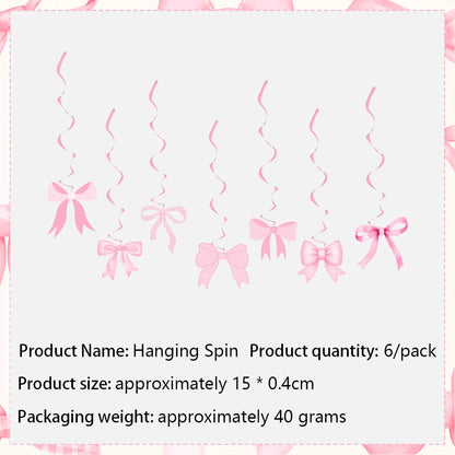 10pcs Bow Cupcake Toppers Birthday Bowknot Ribbons Coquette Pink Bow Cake Decors Bridal Baby Girls Wedding Party Supplies