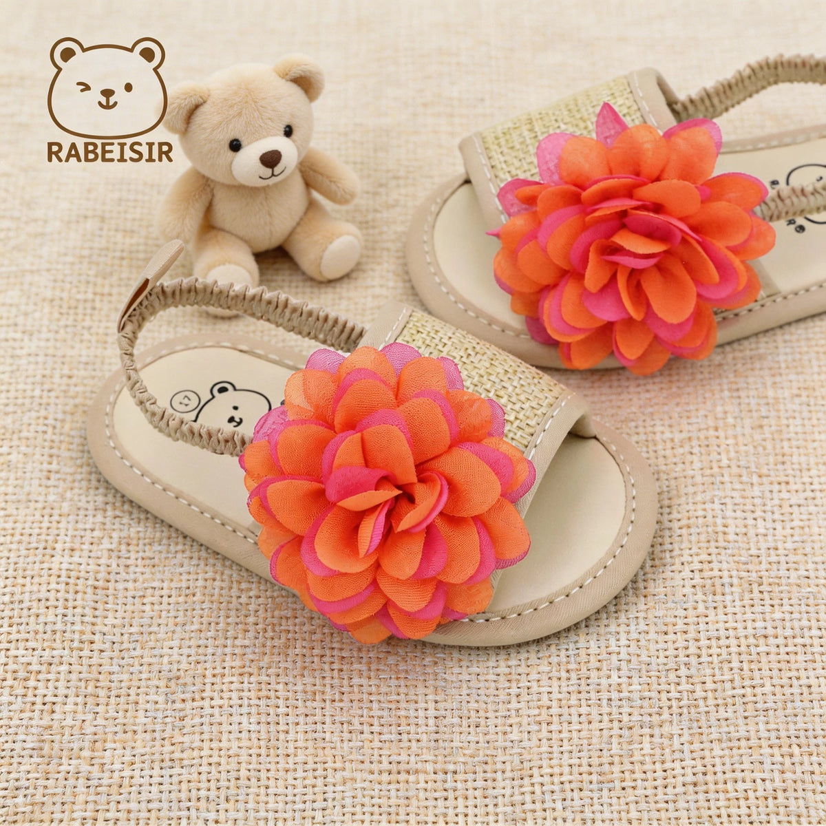 Girls' Front-Walking Shoes for Spring and Summer Baby Sandals 0-6-12-18 Months