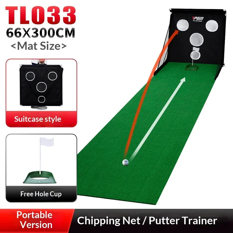 PGM Golf Multi-Function Practice Device Indoor Golf Chipping/Putting Practice Portable Practice Net TL033