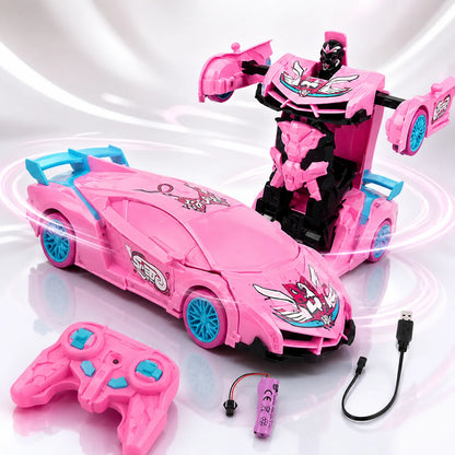 Unicorn RC Car for Girls 2.4GHz Remote Control Stunt Car with LED Lights 360° Rotation Racing Toy Kids Birthday Christmas Gift
