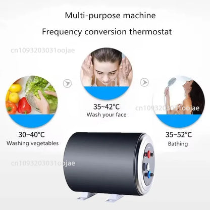 Electric Water Heater 10L 12V 220V 1500W Dual Voltage Hot Water Heaters With Display for Bathroom Shower RV Kitchen Heating