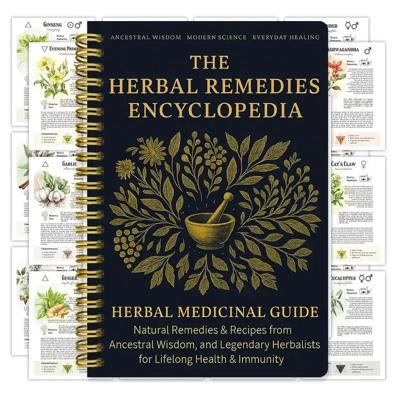 The Herbal Remedies Encyclopedia English Adults Spiral Bound Natural Healing Guide Herbal Medicine Recipes Book Free Shipping