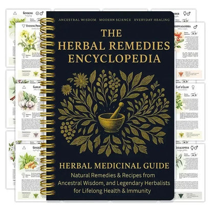 The Herbal Remedies Encyclopedia English Adults Spiral Bound Natural Healing Guide Herbal Medicine Recipes Book Free Shipping