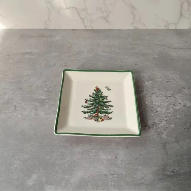 Holiday-themed Christmas Ceramic Plates Cutlery Sets Dinner Plates Bowls Soup Plates Mugs Coffee Cups Saucers Sets