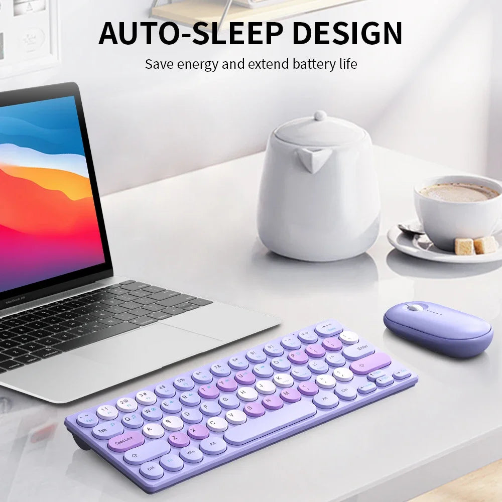 2.4G Wireless Keyboard and Mouse Combo Battery Power Bluetooth Keyboard and Mouse Set for Laptop for Ipad Cell Phone Tablet