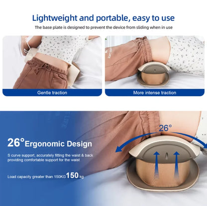 4 in 1 Dynamic Airbag Lumbar Traction Device Adjustable Waist Back Stretcher Support Massager Home Office Waist Spine Care Tool