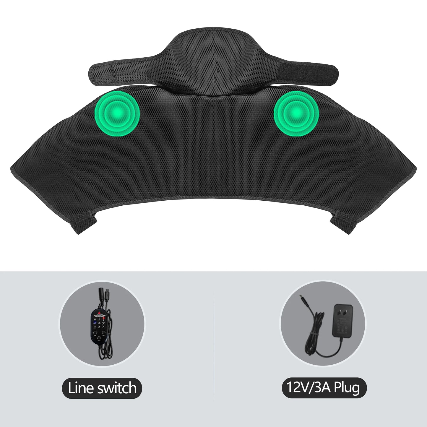 Heated Shoulder Back Massager 3 Massage Heating Functions Fits Shoulders Neck Back Relieves Cervical Soreness Muscle Strains