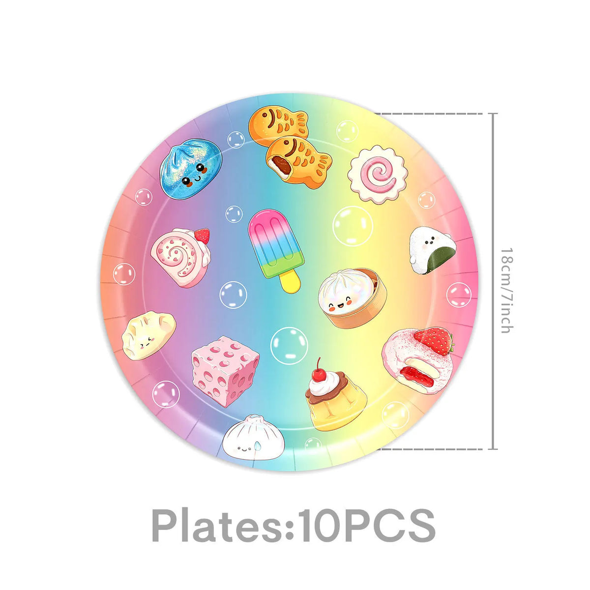Squishy Bao Bun Themed Birthday Party Decorations Set Tableware Paper Plates Cups Cute Squishy Gift Bags Balloon Banner Supplies