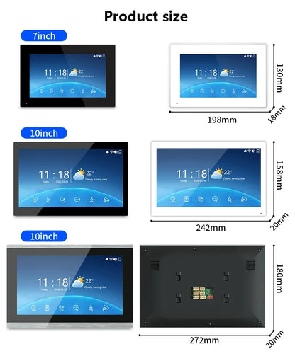 ANJIELO Tuya Smart Video Intercom System  IPS Monitor IP65 Waterproof Doorbell Two-Way Audio Motion Detection Digital Photo