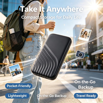 Portable External SSD 2TB 4TB High Speed USB 3.1 Mobile Solid State Drive Cross‑Device Data Storage For Notebook PC Mac